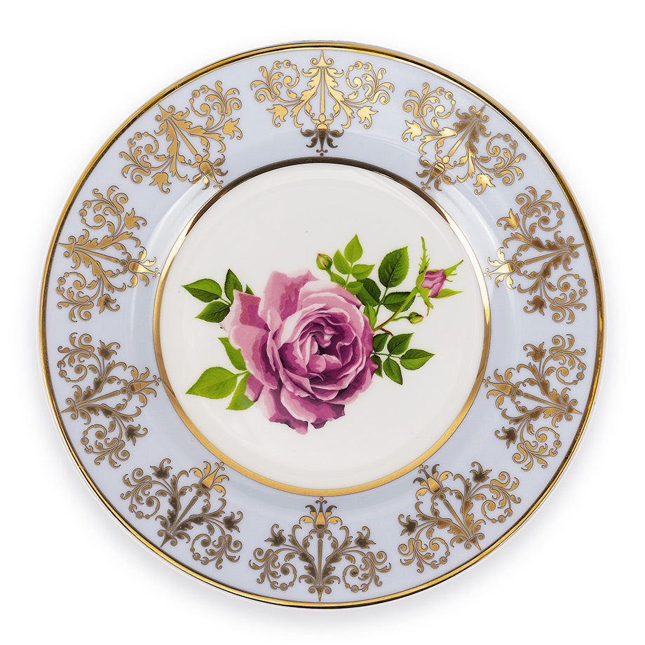 Princess Vintage Style Bone China Teacup Set Blue | Pink Cabbage Rose