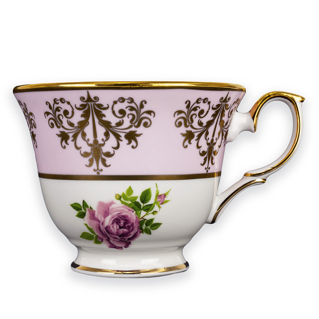 Princess Vintage Style Bone China Teacup Set Pink | Pink Cabbage Rose