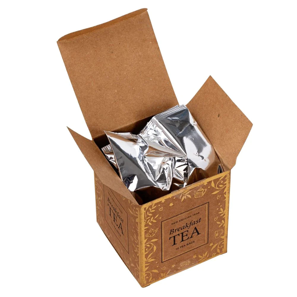English Breakfast Tea Mini Gift Box 10s - Kraft Brown